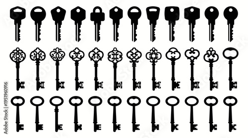 Collection of Vintage and Modern Keys Symbolizing Access, Security, and Opportunity