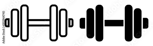 dumbbell icon gym fitness workout equipment