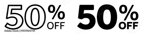 50 percent discount sale promotion icon