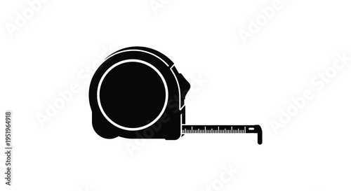 A black and white image of a tape measure on a plain background