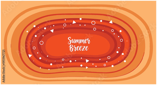Summer Breeze abstract vector background with geometric shapes