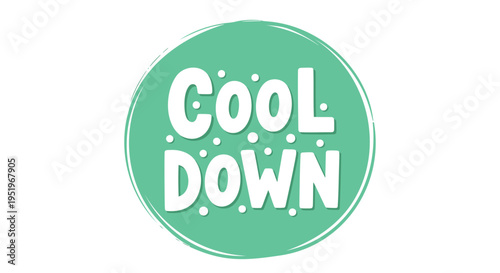 Vector 'Cool Down' mint green relaxation icon