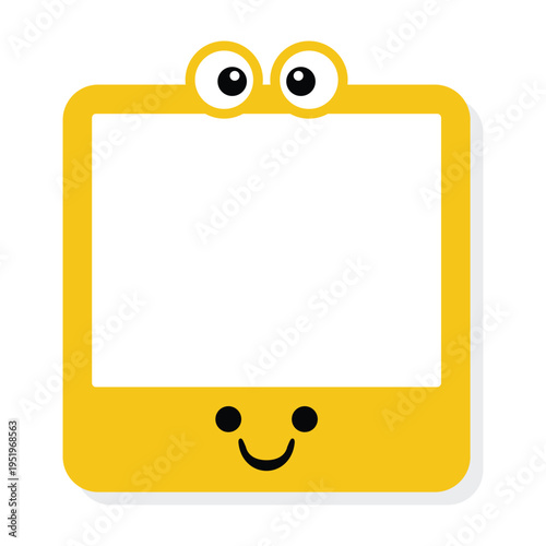 Colorful funny photo frame collage template