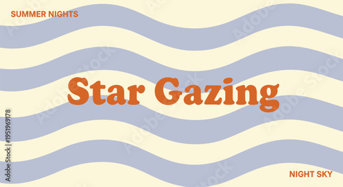 Vector star gazing summer nights banner