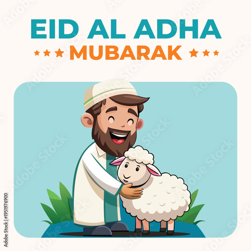 Eid al-adha mubarak social media post template