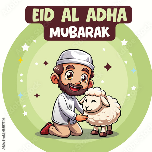 Eid al-adha mubarak social media post template