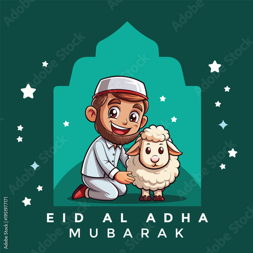 Eid al-adha mubarak social media post template