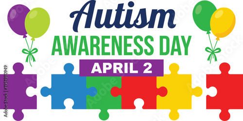 Autism Awareness Day Celebration with Balloons