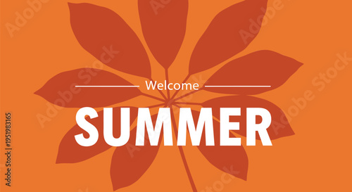 Summer welcome banner vector graphic