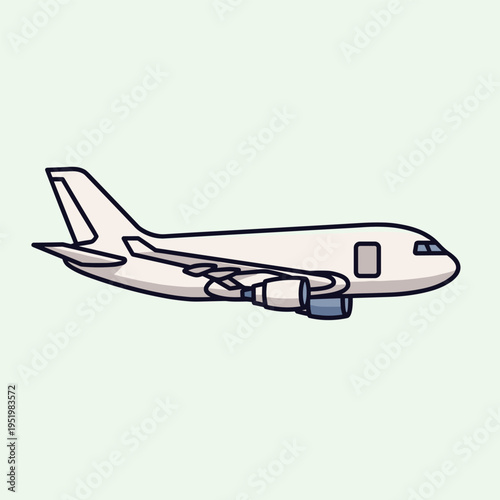 Airplane flying in the sky transportation.