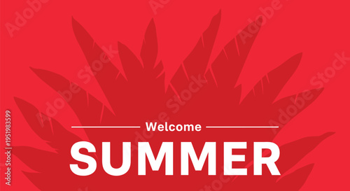 Summer welcome banner vector graphic