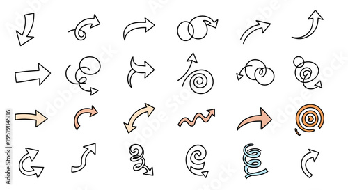 A clean, minimalist illustration of two arrows - one pointing right and one looping back. Perfect for concepts of direction, process, feedback, and ch