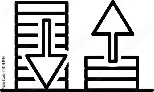 Comparison of financial profit and loss stacks