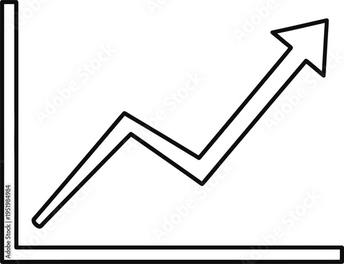 Market performance graph with positive upward trajectory