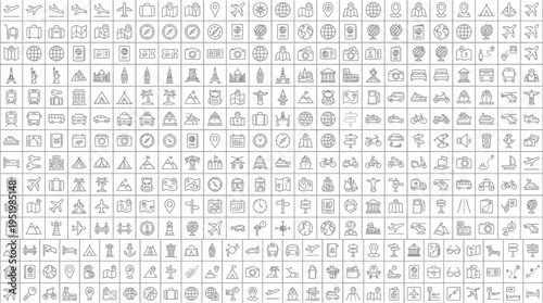 A large collection of various icons.
