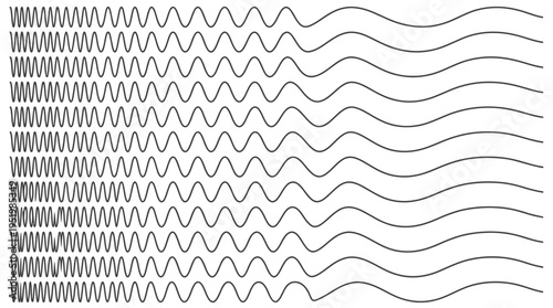 Black wavy and zigzag line patterns.