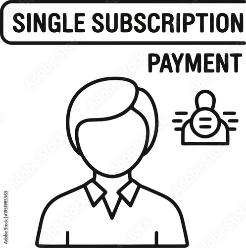User subscription payment management icon