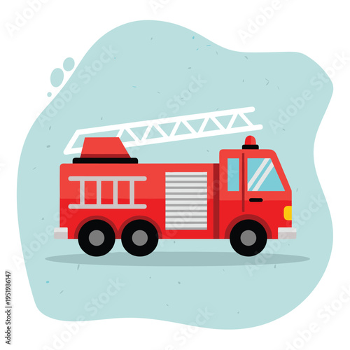 Red Fire Truck Emergency Vehicle.