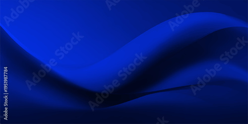 Abstract dynamic blue wave undulates gracefully, an artwork of elegance and fluidity. Evokes a sense of calm and movement.