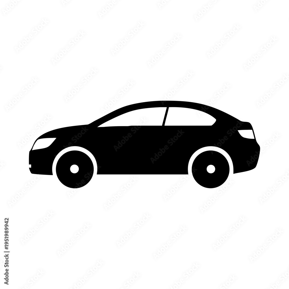 Fototapeta premium Car vehicle transport automobile auto motor machine drive silhouette vector illustration