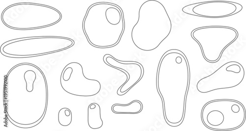 Collection of various abstract shapes and forms