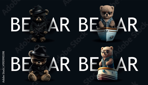 Stylish Teddy Bears Poses