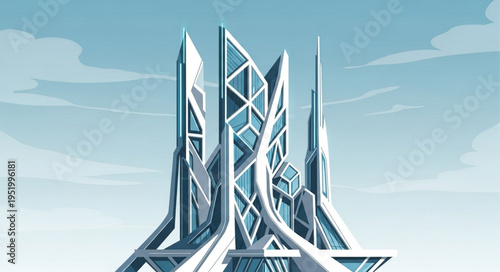 Futuristic Cityscape - A Vision of Tomorrows Architecture.