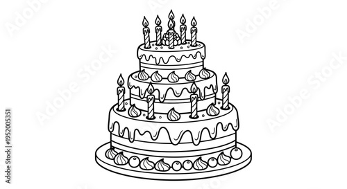 Birthday Cake Illustration