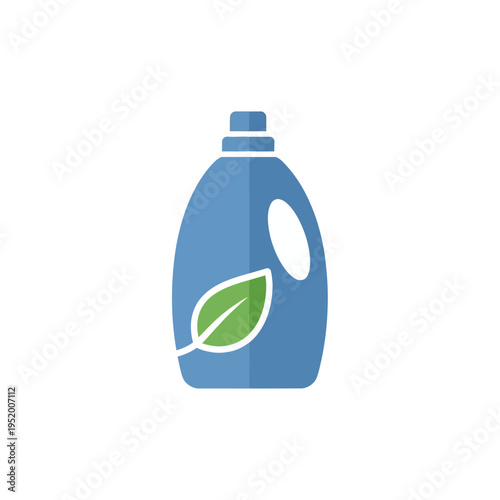 Eco-friendly cleaning product bottle with leaf symbol, representing sustainable and green household solutions