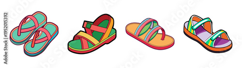 Find your perfect summer footwear colorful sandals flip flops and beach shoes collection online today