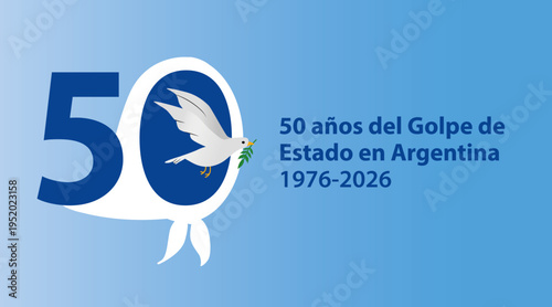 50 años del golpe civico militar en Argentina con paloma