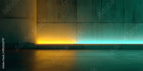 A vintage wood door reflects in the dark pool water, creating a textured interior design concept with light framing the old metal screen