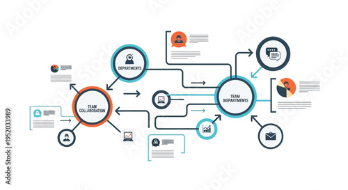 Set of business process infographic elements vector