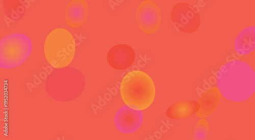 Colorful abstract gradient circles design with vibrant pink orange and red tones