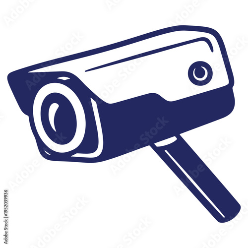 Modern Surveillance Camera Vector Illustration Depicting Security and Monitoring Technology for Safety and Crime Prevention Isolated on White