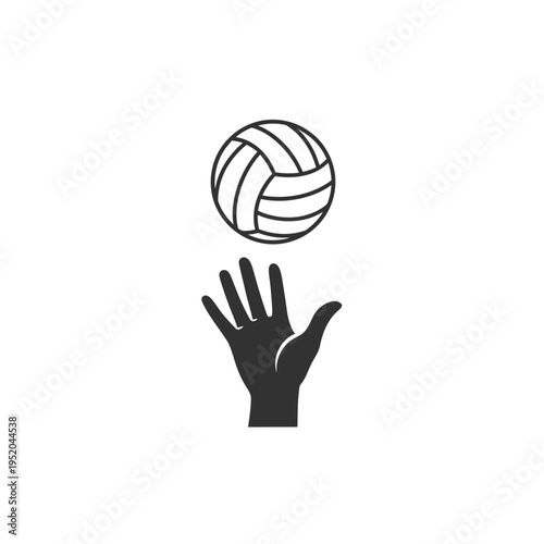 A Hand Tossing a Volleyball Upwards, Illustrating the Start of a Game or Practice Session