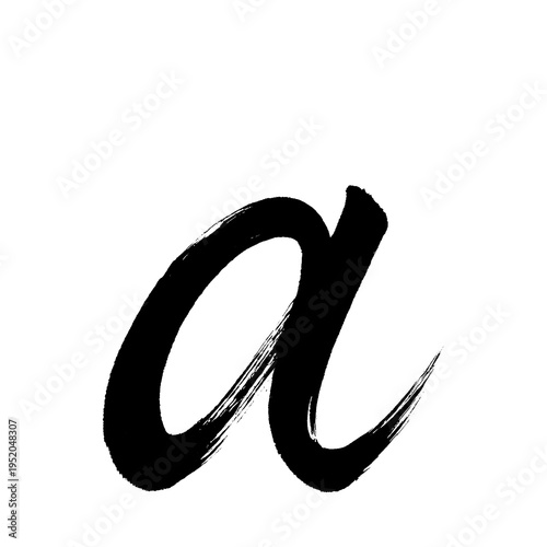 Organic and realistic calligraphy-style lowercase 