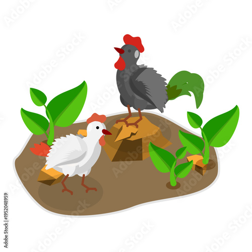 3D Isometric Flat Vector Illustration of Gardening and Farming Approaches, Collection Set for Regenerative Agriculture And Sustainable Crops. Item 4
