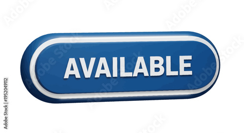 Available button illustration with white text on a blue oval shape