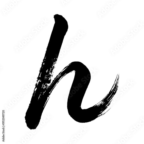 Organic and realistic calligraphy-style lowercase 
