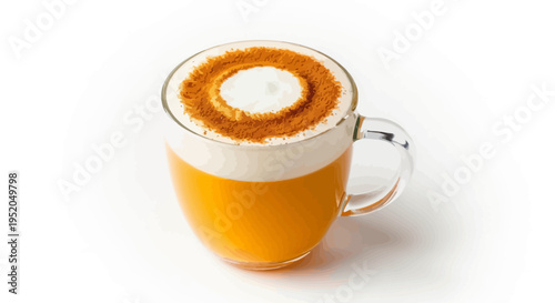 Three cups of coffee with foam on white saucers in a cozy cafe setting