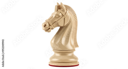 Wooden chess knight sculpture with antique Asian cultural figurine design