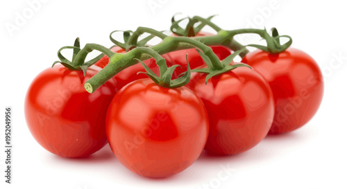 Red ripe tomatoes isolated on white background fresh and organic