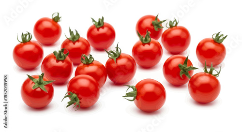 Fresh ripe tomatoes isolated on white background