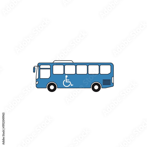 Blue bicycle with a green leaf icon representing eco-friendly transportation and sustainable living