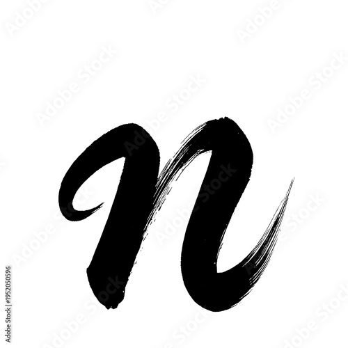 Organic and realistic calligraphy-style lowercase 