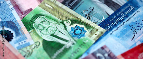 Принти на полотні Jordanian Dinar currency money bills