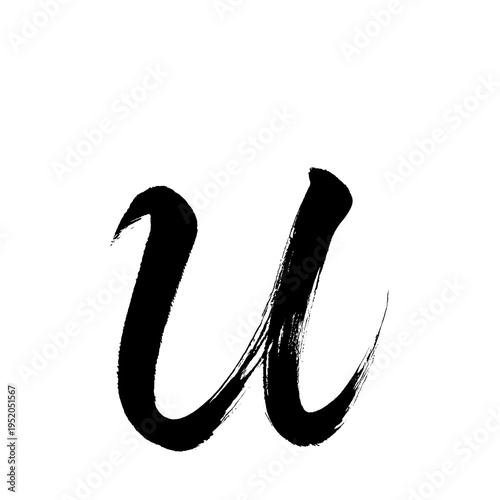 Organic and realistic calligraphy-style lowercase 
