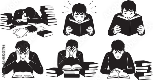 Student overwhelmed with studying and homework stress