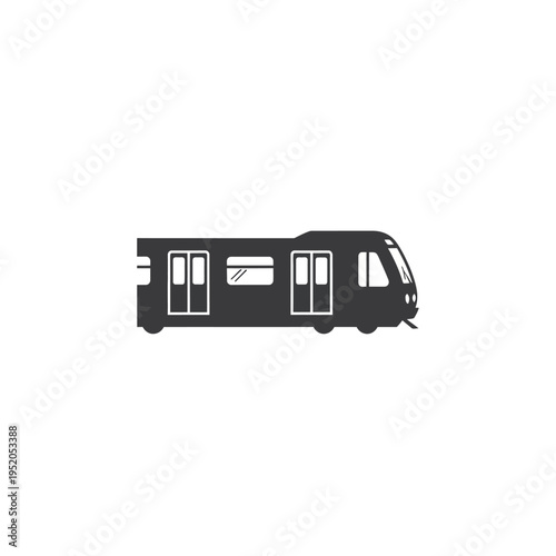 Sleek and simple urban train icon illustration, ideal for modern public transportation maps, metro systems, and rapid transit signage designs